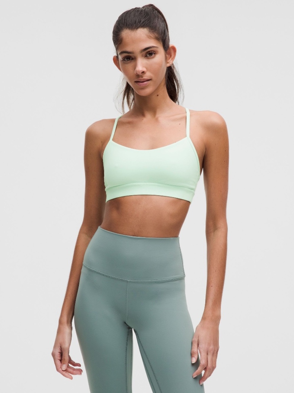 Lululemon Flow Y Bra Nulu NWOT size 8 Sea Mist A-C cups